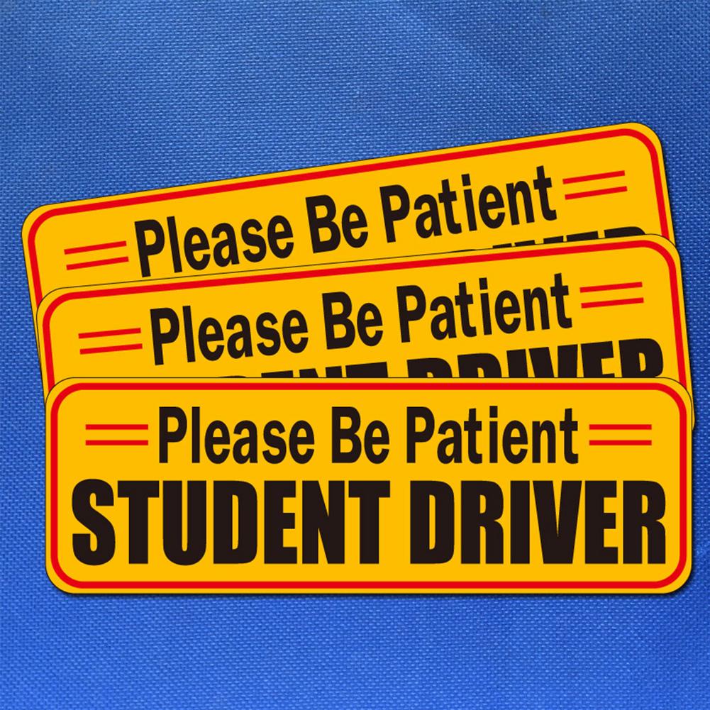 Student Driver Magnet Safety Sign Vehicle Bumper Magnet Car Vehicle Reflective Sign Sticker Bumper For Drivers