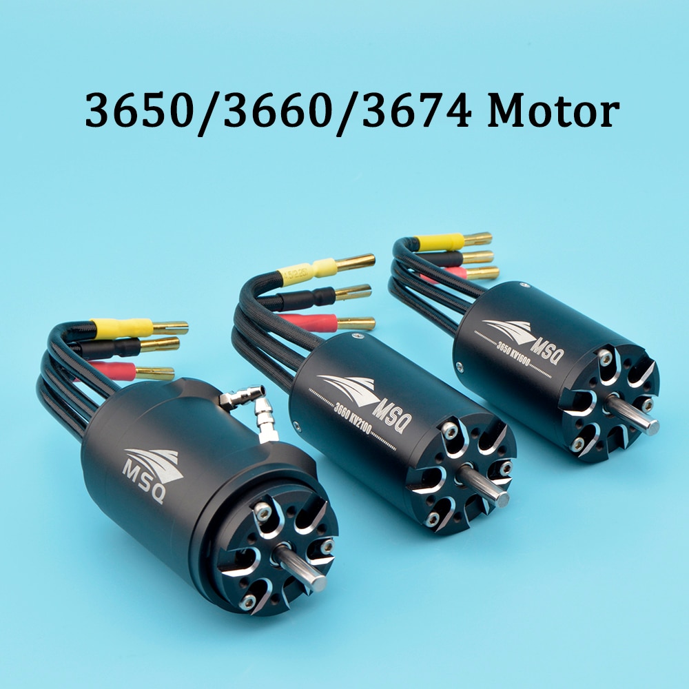 Ad alta Velocità MSQ 3650/3660/3674 Motore Brushless KV1600/1650/2000/2100/2200/2800/3400/3500 motore a 4 Poli Per La RC Marine Barche