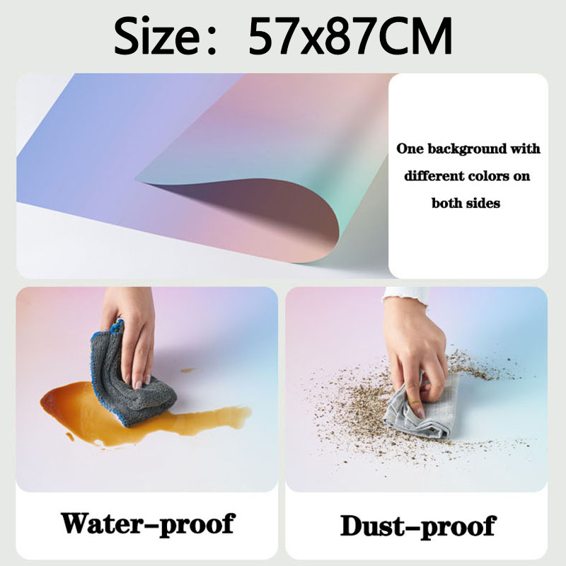 Cenários fotográficos de cor gradiente 57*87cm, 2 lados, fundos fotográficos, papel de parede, estúdio, produtos à prova d'água, adereços fotográficos