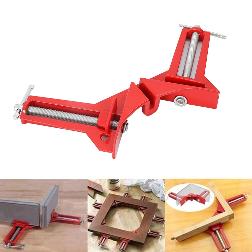 90 ° Hoek Klem Aluminium Houder Stevige Graden Hoek Klem Haakse Klem Rood Houtbewerking Gereedschap 90 Graden Hand tool