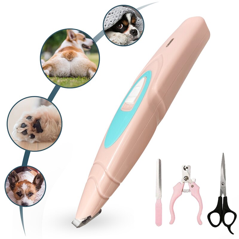 Elektrische Hond Clippers Professionele Huisdier Voet Tondeuse Hond Grooming Kapper Hond Shear Butt Oor Ogen Haar Cutter Pedicure