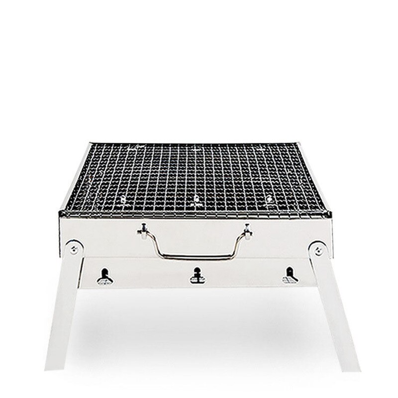 Bbq Grill 35*27*20Cm Picknick Bbq Houtskool Grills Voor Barbecue & Sliver Outdoor Roestvrij staal Wandelen Houtskool