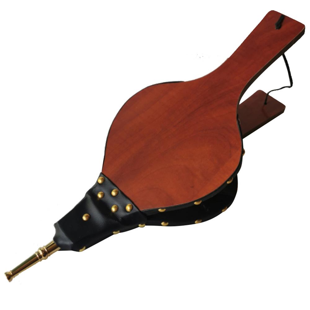 Fuelle de chimenea Manual, soplador de aire grande de MDF, herramienta de chimenea para acampar al aire libre, parrilla de barbacoa, herramienta de chimenea, 48,5x19cm: Red
