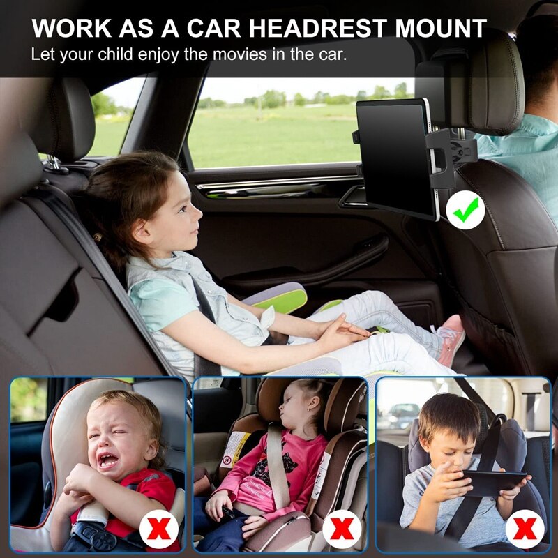 Exercise Bike Tablet Stand - 360degree Adjustable Fitness Treadmill Tablet Stand for 4.7-12.9inch Tablet Phone