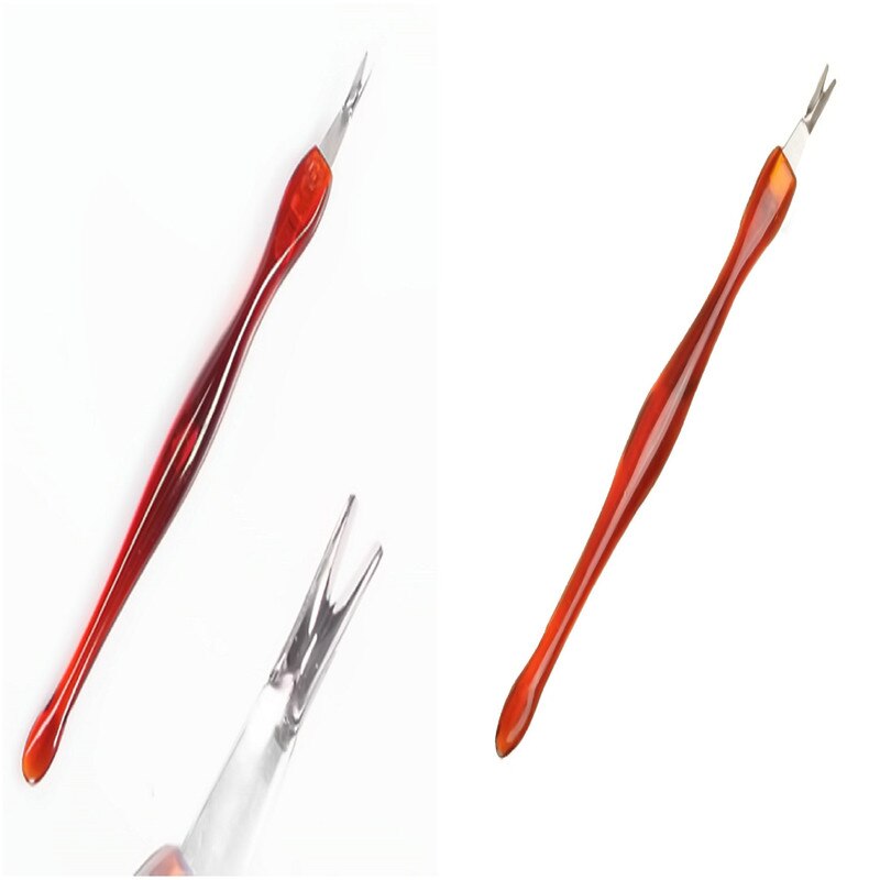 10 stuks /1- pack paars rood dode huid vork manicure nagelriem verwijderen pedicure trimmer nagelverzorging nagelriem reparatie rand duwer