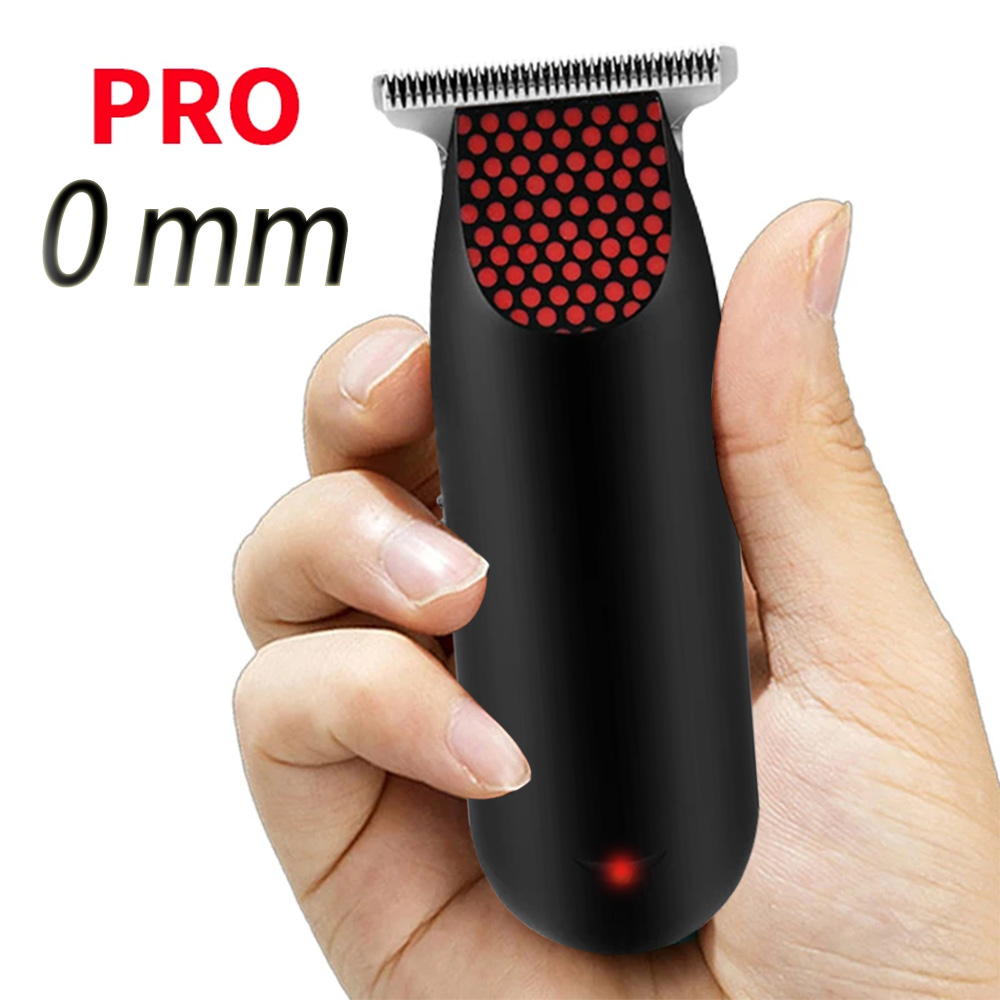 Mini-Haarschneidemaschine, 0 mm T-Stahlklinge, wiederaufladbarer Haarschneider, Friseursalon, professioneller kabelloser Haarschneider für Männer-Sets