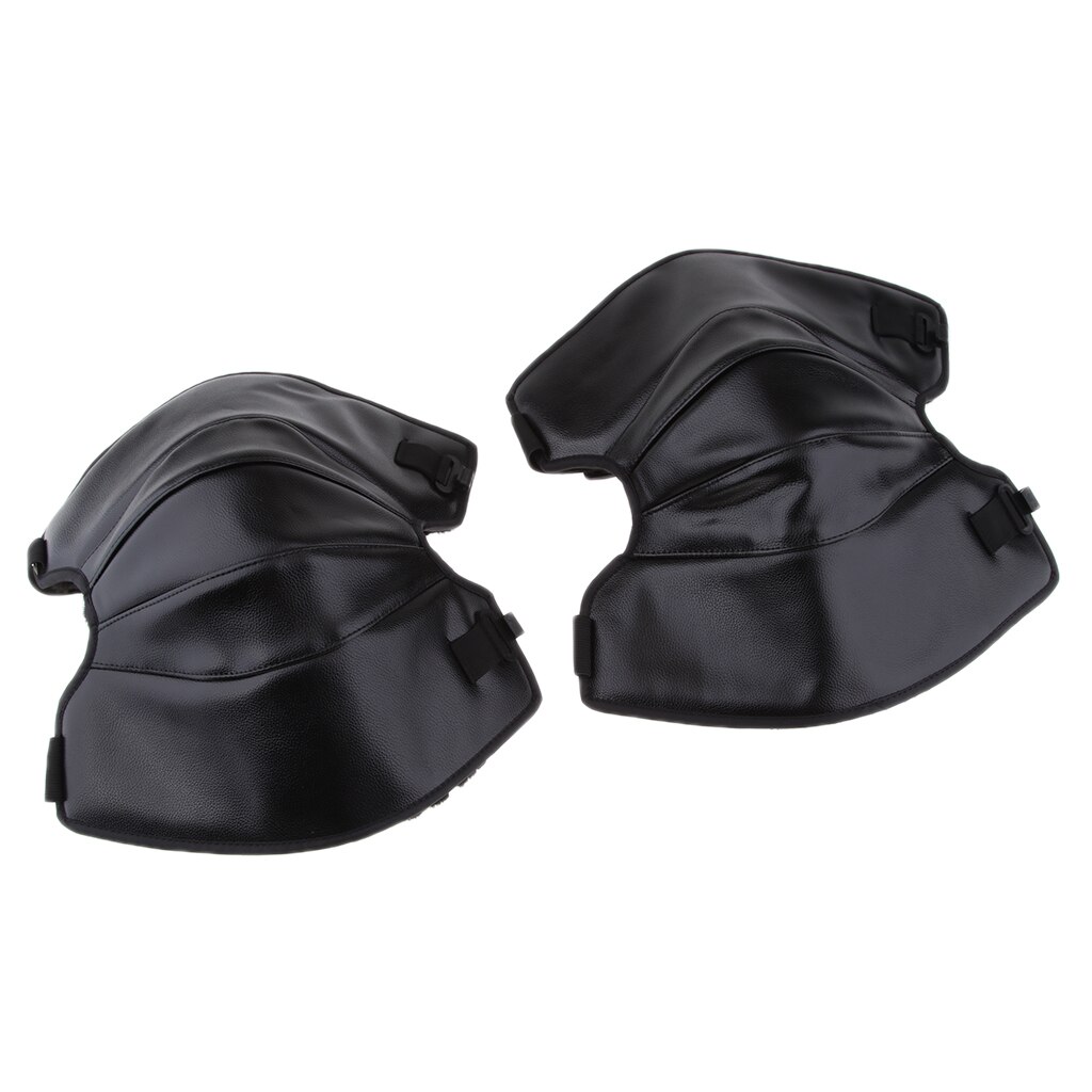 Ciepłe ochraniacze na kolana ocieplacz na nogi ochraniacz motocyklowe ochraniacze na kolana okładki okładka PU skóra wiatroszczelna robić jazdy na nartach zimowych, czarny