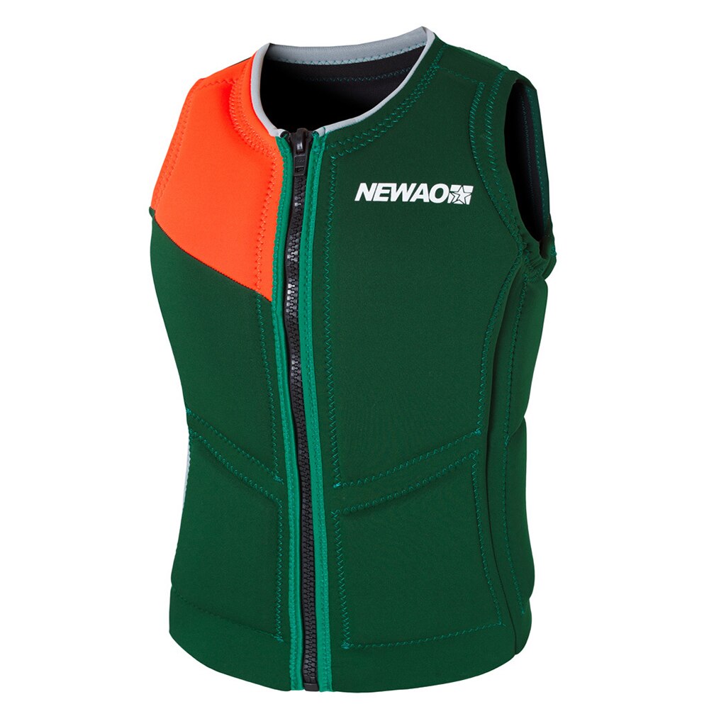 Kamizelka ratunkowa dla dorosłych narciarstwo wodne żeglarstwo Anticollision Snorkeling kamizelki ratunkowe do pływania Surfing kajak łódź rybacka: green / XXL(85-95KG)
