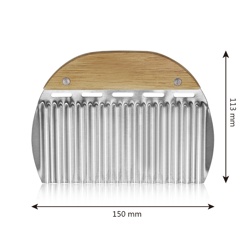 Potato French Fry Cutter Stainless Steel Potato Chip Slicer Kitchen Accessories Wave Knife Chopper Serrated Blade Carrot Slicer