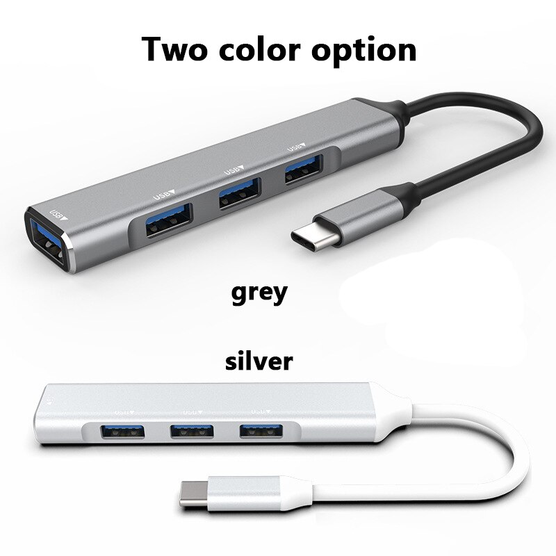 UTHAI SRJ Aluminum Alloy USB3.0/type-c Splitter 5 in 1/4 in 1 Docking Hub with Card Reader TF/SD USB3.0*1/2.0*3