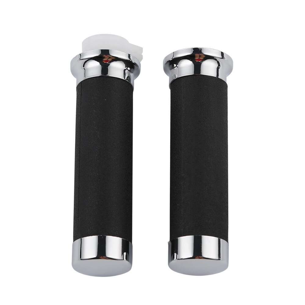 1" (25mm) Soft Rubber & Plastic Hand Grips Handle bar For Harley Honda Yamaha
