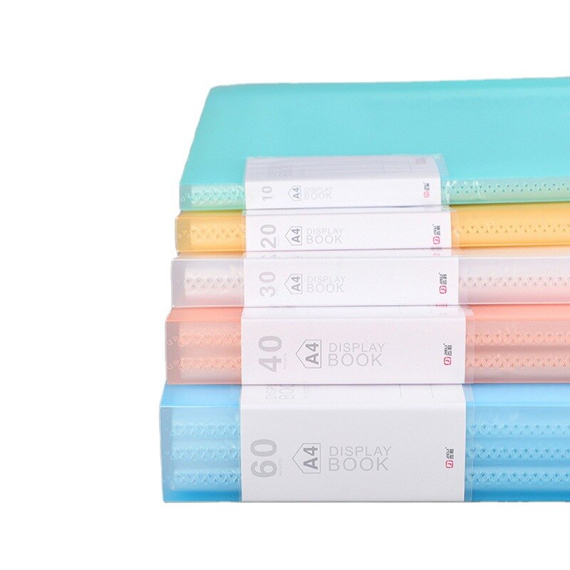 A4 information booklet 10/20/30/40 Pockets multifunctional folder pocket file folder stationery office school supplies