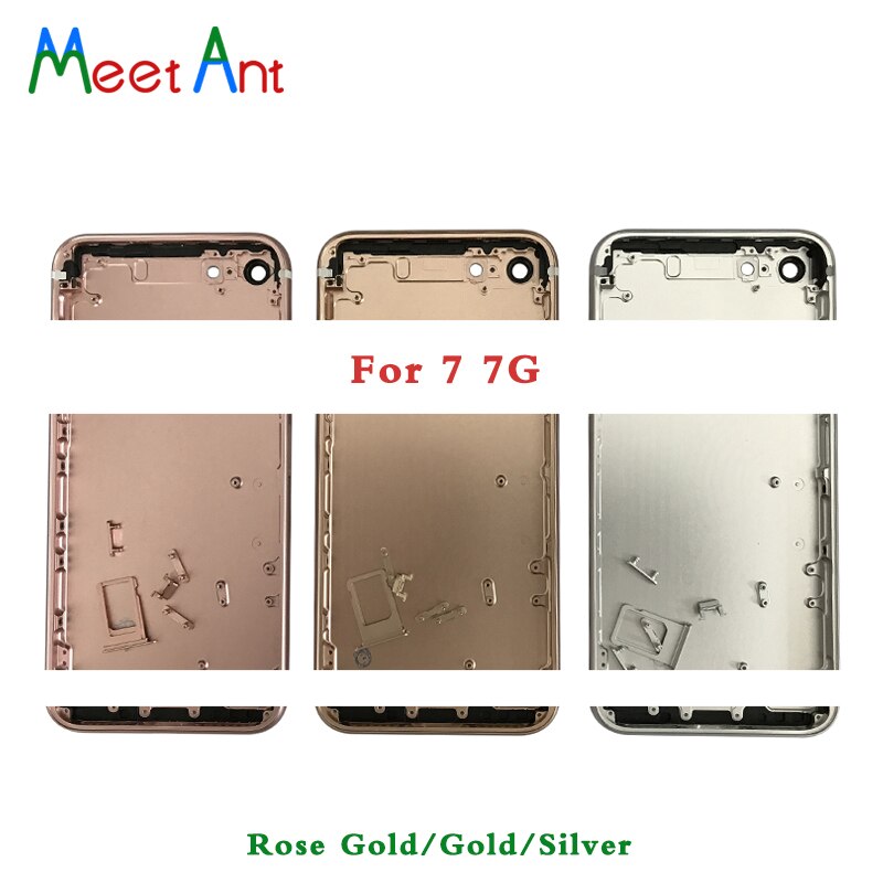 Alta qualidade capa traseira para o iphone 7 7g ou 7 plus 7 plus habitação bateria capa traseira porta chassi quadro + bateria etiqueta e ferramenta