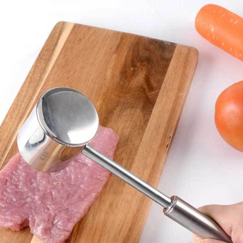 Double-sided 304 steak pine meat hammer stainless steel meat hammer crushed ice hammer knocking meat hammer kitchen gadgets