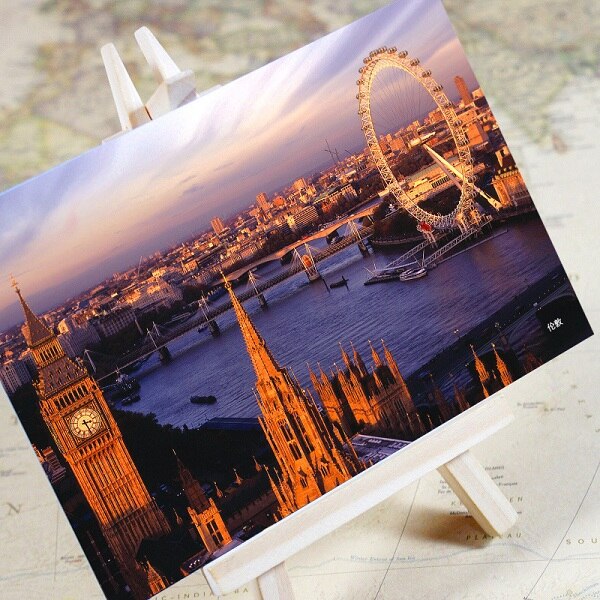 6 Sheets/Set Charmante Stad Serie Stedelijke Landschap Postkaart Wenskaart Boodschap Kaart Verjaardag Card: London