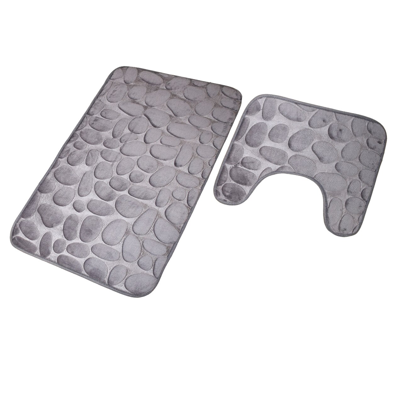 Zeegle Shell Patroon Effen Badkamer Matten Set 2 Stuks Wc Tapijten Anti-Slip Douche Tapijten Wc Deksel Cover badkamer Tapijten: 5