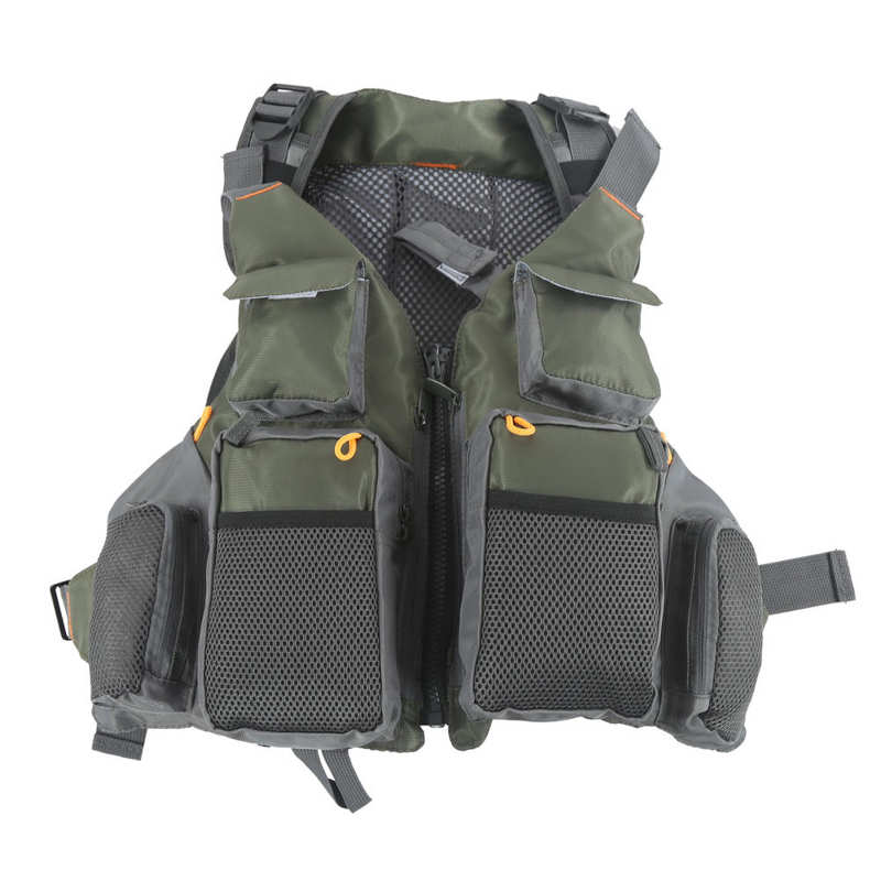 Breathable Fishing Vest Adjustable Floating Life Jacket Outdoor Sports Fly Swimming Vest with Floating Pad Fishing Tackle