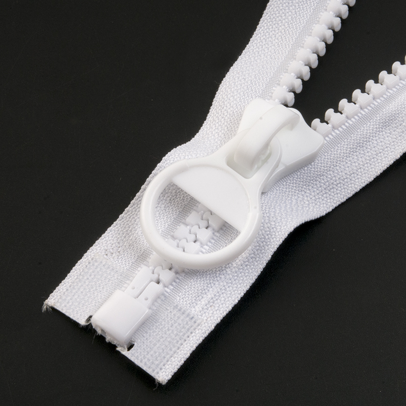 60-300cm 8 # fermeture éclair en résine extrémité ouverte longue fermeture à glissière bricolage couture doudoune manteau tente tailleur couture accessoires ZA011: WHITE / 60cmx5pcs