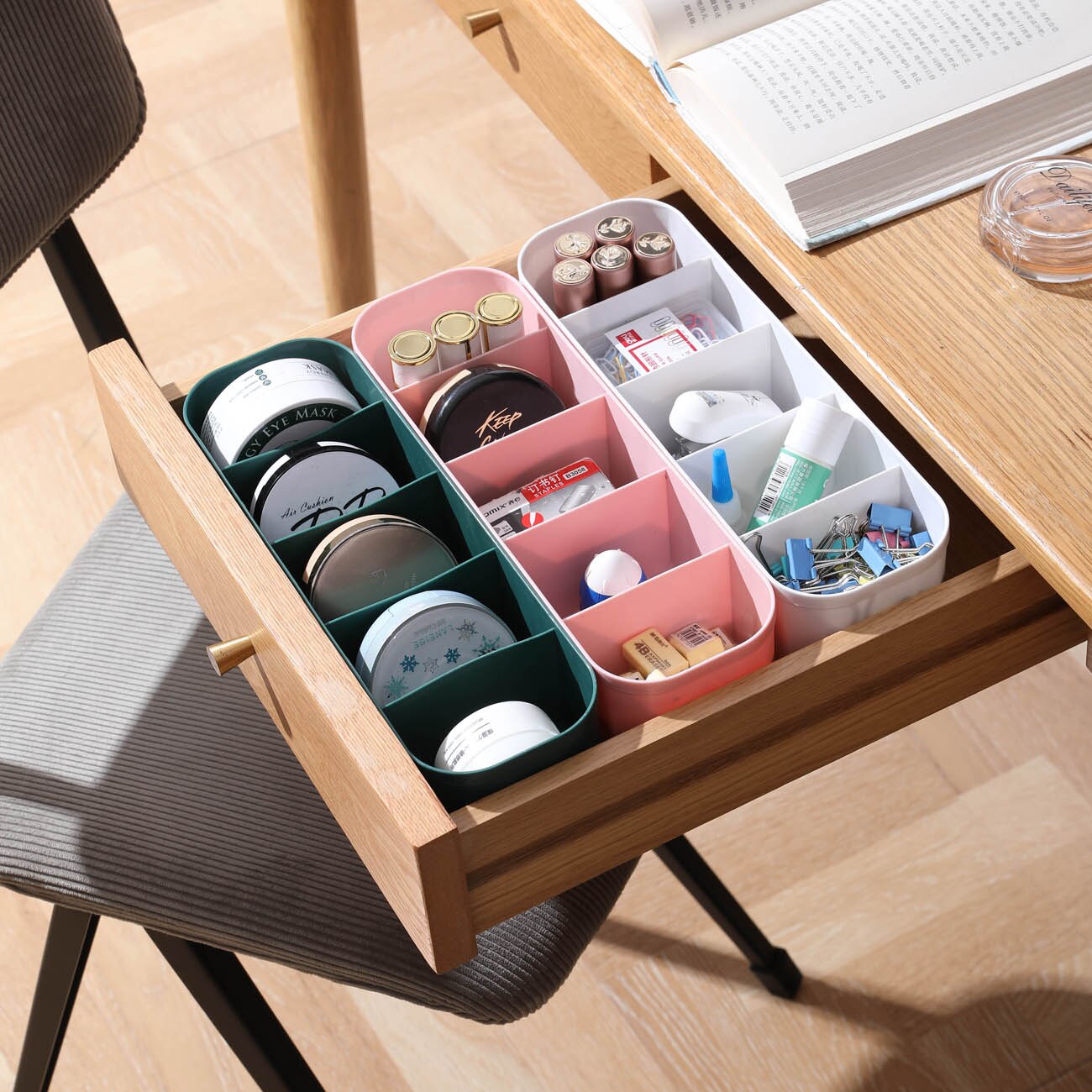 Boîte de rangement en plastique pour chaussettes, Type tiroir ménager, compartiment pour sous-vêtements, avec couvercle, boîte de tri de vêtements