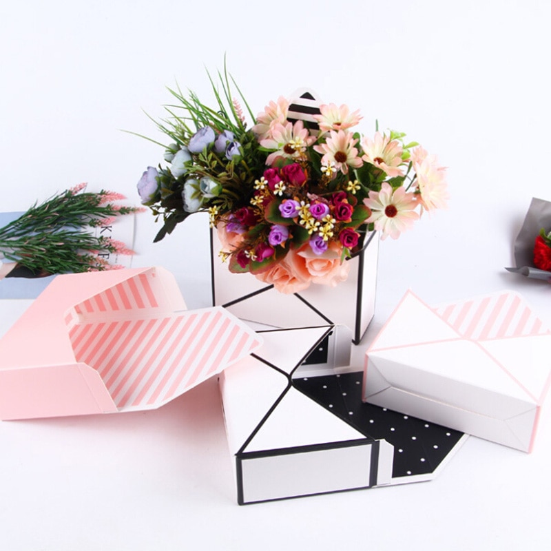 6pc mini envelop type doos koreaans boeket bloemen handgevouwen doos valentijnsdag bloemendoos