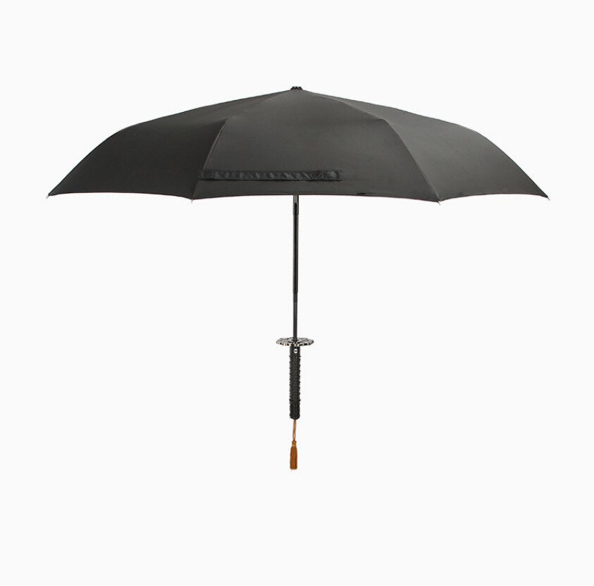 Ombrello creativo del regalo di affari ombrello dorato del samurai della farfalla ombrello trasparente pieghevole automatico a tre pieghe degli uomini