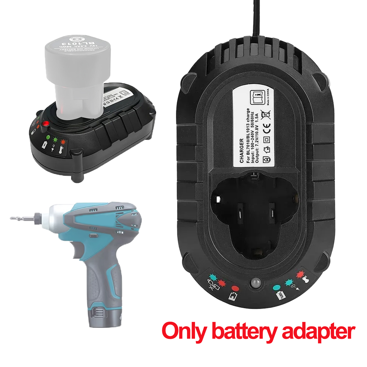 Pour Makita BL1013 BL1014 10.8 V-12 V Li-ion chargeur Batteries DC10WA perceuse électrique tournevis outils chargeur d'alimentation