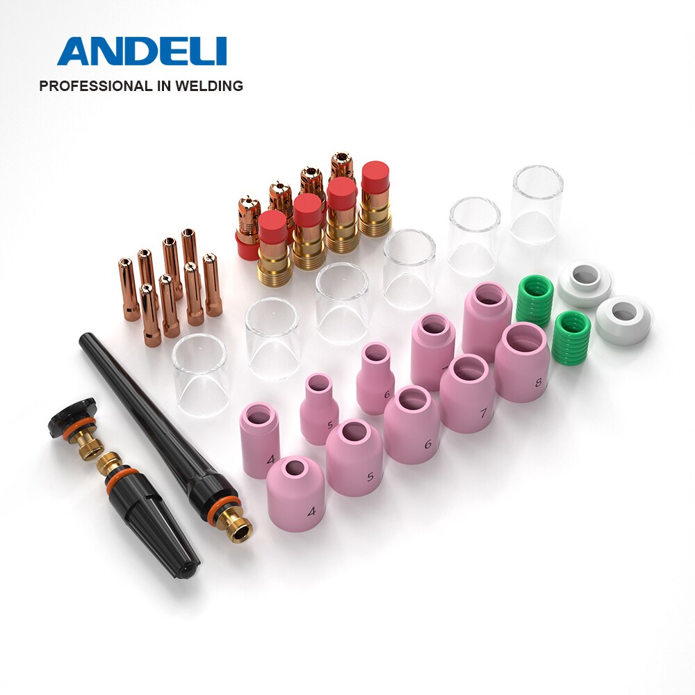 12/22/49/68PCS Welding Torch Stubby Gas Lens For WP-9F/17/18/26 TIG Pyrex Glass Cup Kit TIG Welding Torch Welding nozzles