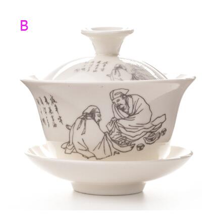 Gaiwan Tea Cup Tureen Teapot Chinese Traditional Ceramic Kung Fu Tea Set tea glass teacup set cup with lid CL10121414: B