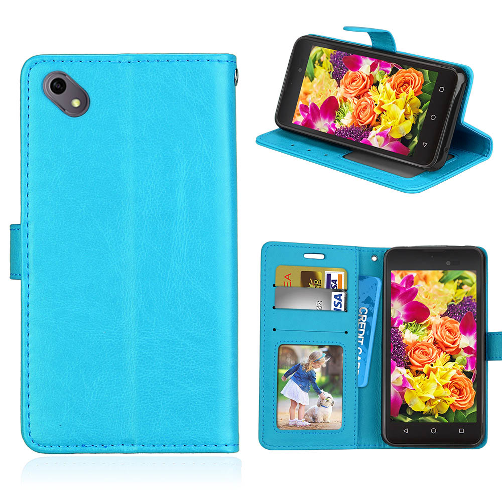 Wallet Leather Case For BQ BQ-5035 Velvet Cover Retro Flip Coque Phone Bag Shell Cover For BQ 5035 BQ5035 Case Fundas Coque Capa: Blue