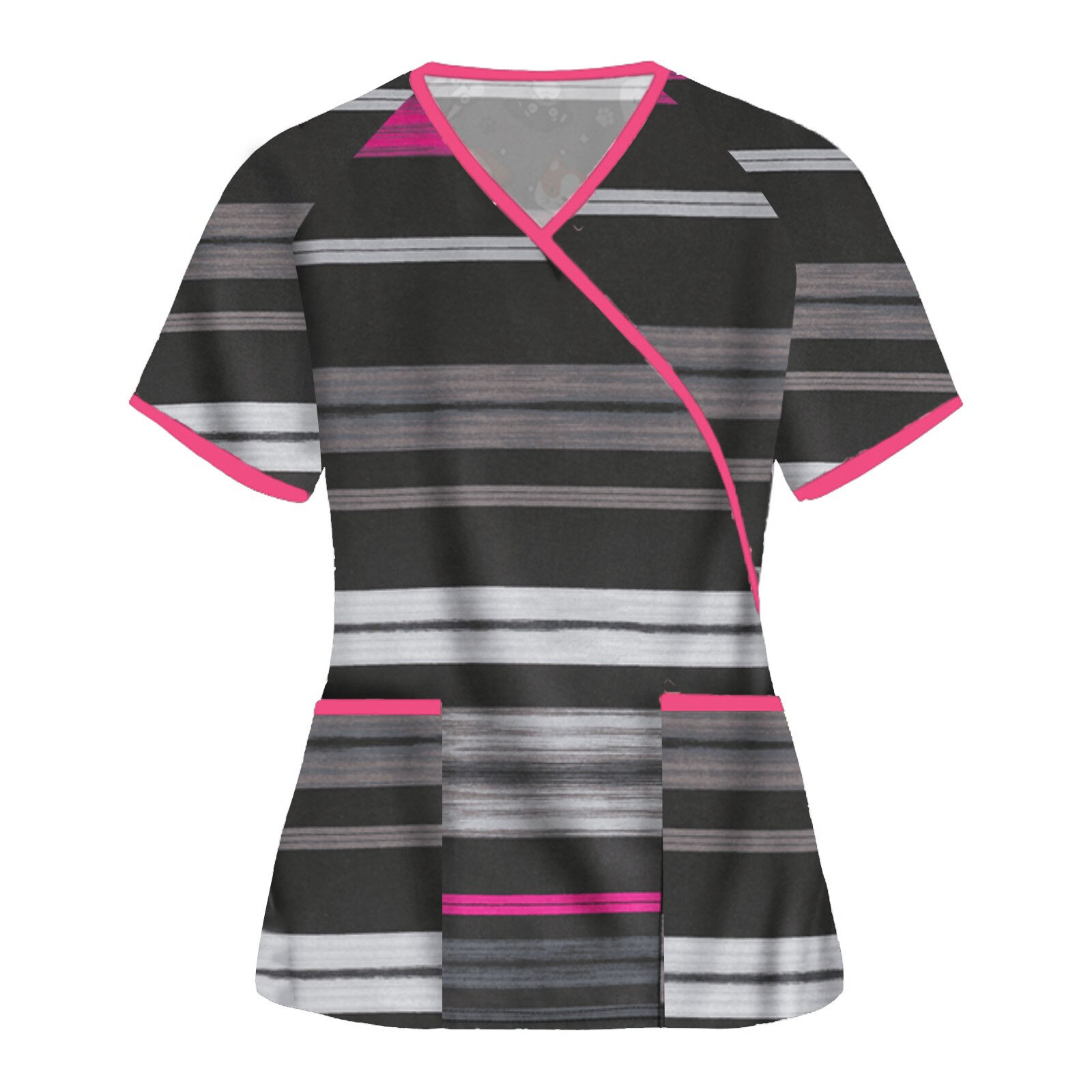 Sales Nurse Uniform Women Short Sleeve Neck Tops Working Uniform Blouse Nurses Uniform Scrubs Top Медицинская Одежда FFT