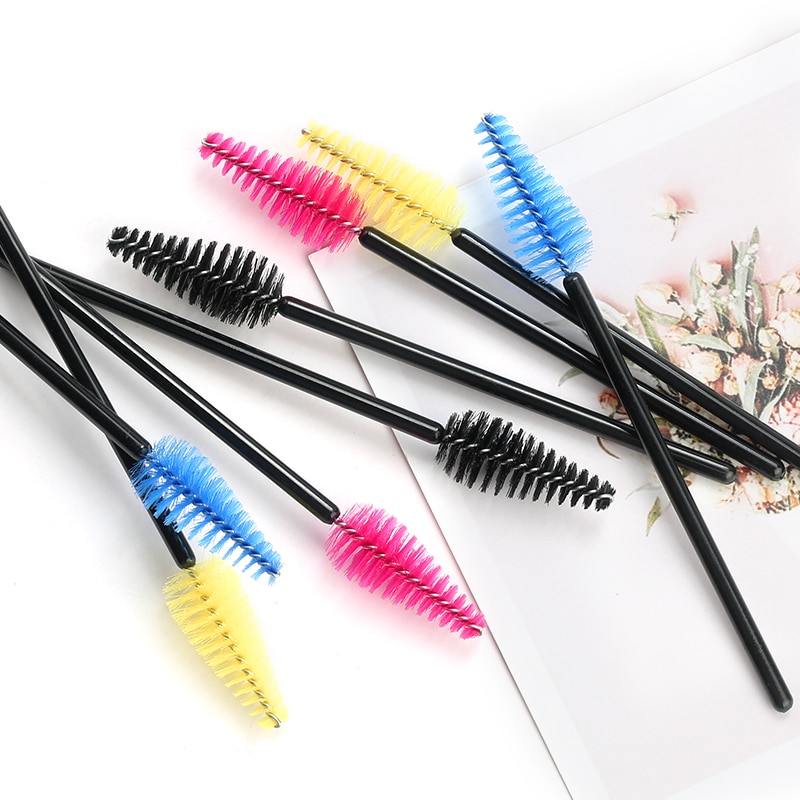 Brosse à sourcils en forme de goutte d&#39;eau, matériel en Nylon, pinceaux de maquillage, Extension de cils, outils de beauté, baguette à Mascara, 25/