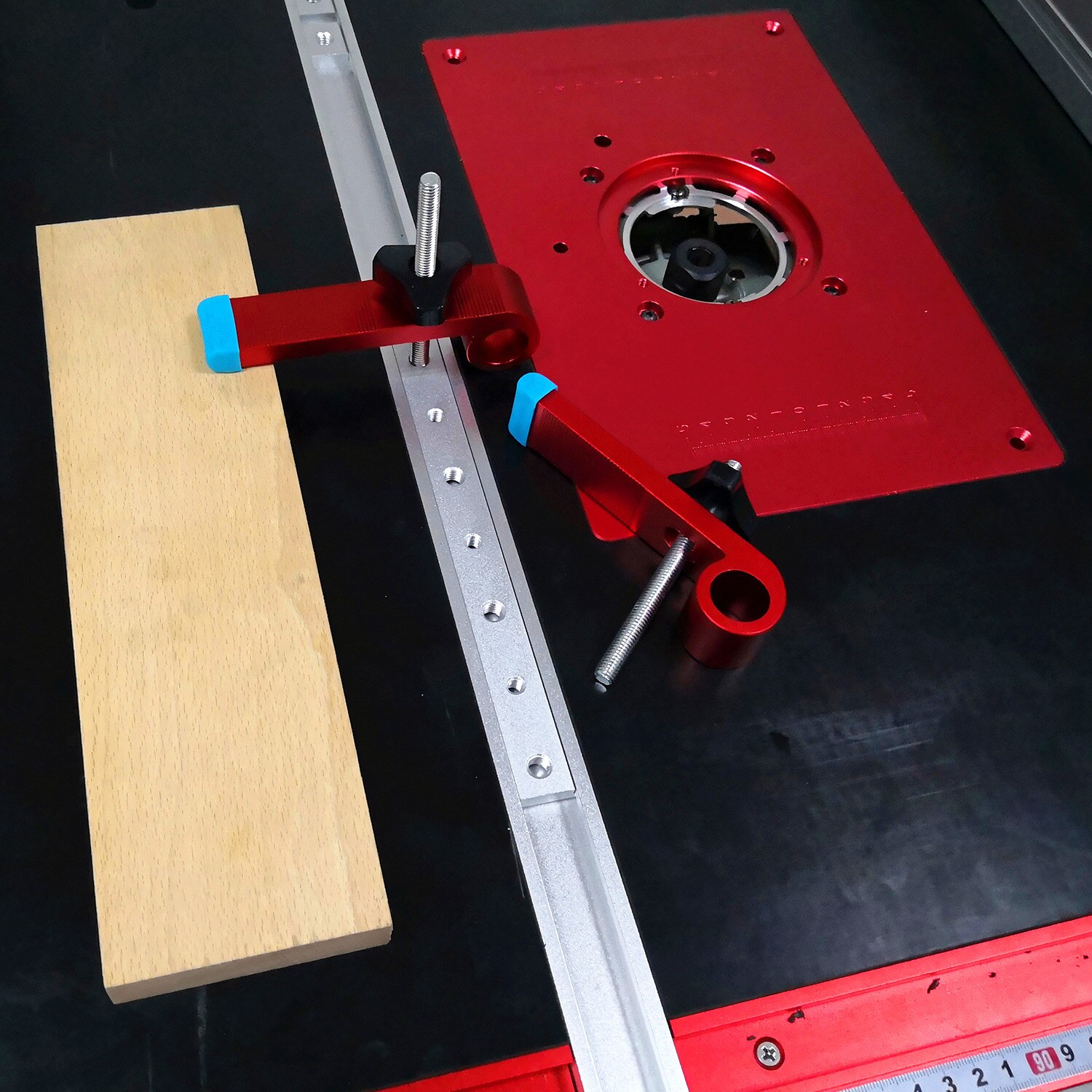85mm Aluminum Alloy Router Table Saw Insert Base Plate Kit Red Board Trimming Machine Flip Board for Woodworking