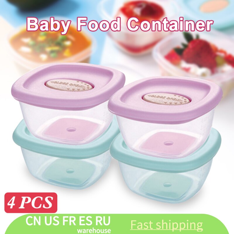 4 Stks/set Draagbare Formule Melkpoeder Dispenser Voedsel Container Kids Voedsel Opbergdoos Babymelk Formule Zuigeling Opslag