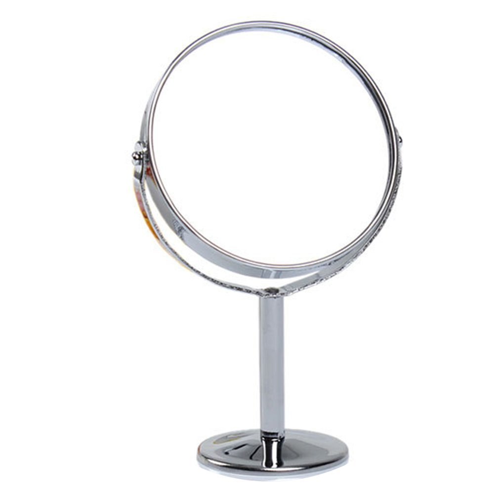 Korean Metal Mirror Makeup Mirror Dressing Mirror Desktop Rotating Mirror 1:2 Magnification Function Makeup Mirror