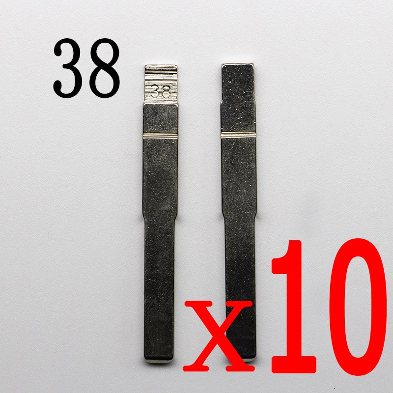 #38 Universal 38# Folding Remote Car Key Blank Flip Uncut Key Blade NO.38 Replacement HU101 For Focus for Ford for Mondeo: 38Bx10