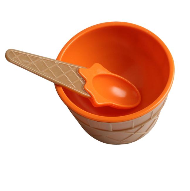 Tazón de helado reutilizable de con cuchara, increíble, contenedor para postres, 1 unidad, , #50: OR