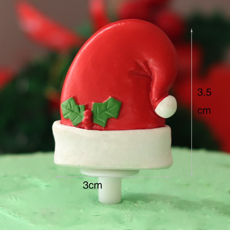 Kerst Cake Ornament Insert Card Plug-In Oude Man Schoenen Slee Sneeuwvlok Bakken Decoratie Herten Kerst