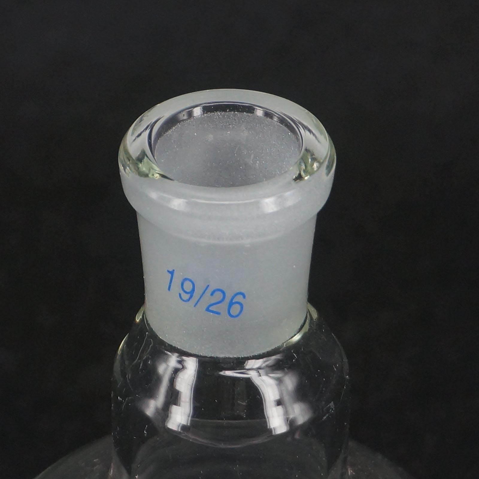 250ml 19/26 en mun kort hals platt botten kolv kokande kolv för laboratoriet