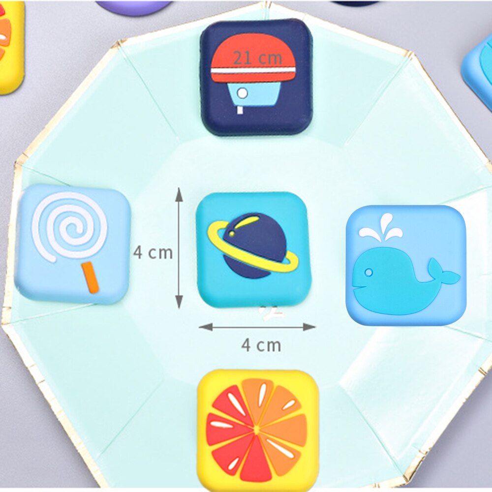 Silicone Home Door Stopper Stickers Handle Bumper 12mm Anti-Collision Pads Rubber Door Touch Mat Cartoon Safety Child Cushion