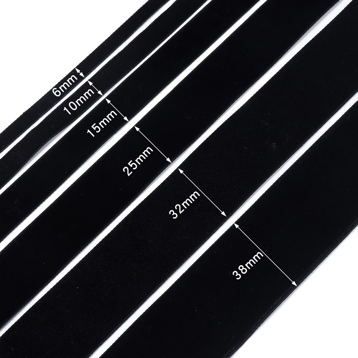 5-10 Meter/Rolle Samtbänder Schwarz Weinrot Farbe Single Gesicht Beflockung Gurtband für DIY Weihnachten Handwerk Verpackung Dekoration: Antike Durcheinander / XXXL