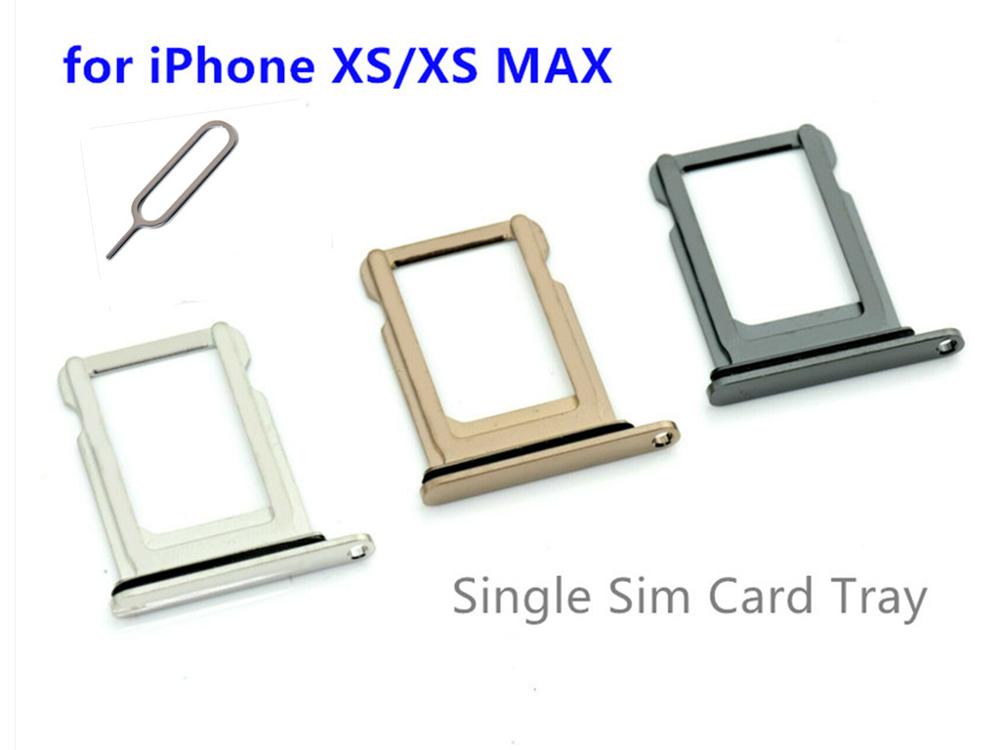 Single SIM Card Tray For iPhone XS / XS Max xsmax Sim Card Holder Adapter Socket Replacement Part