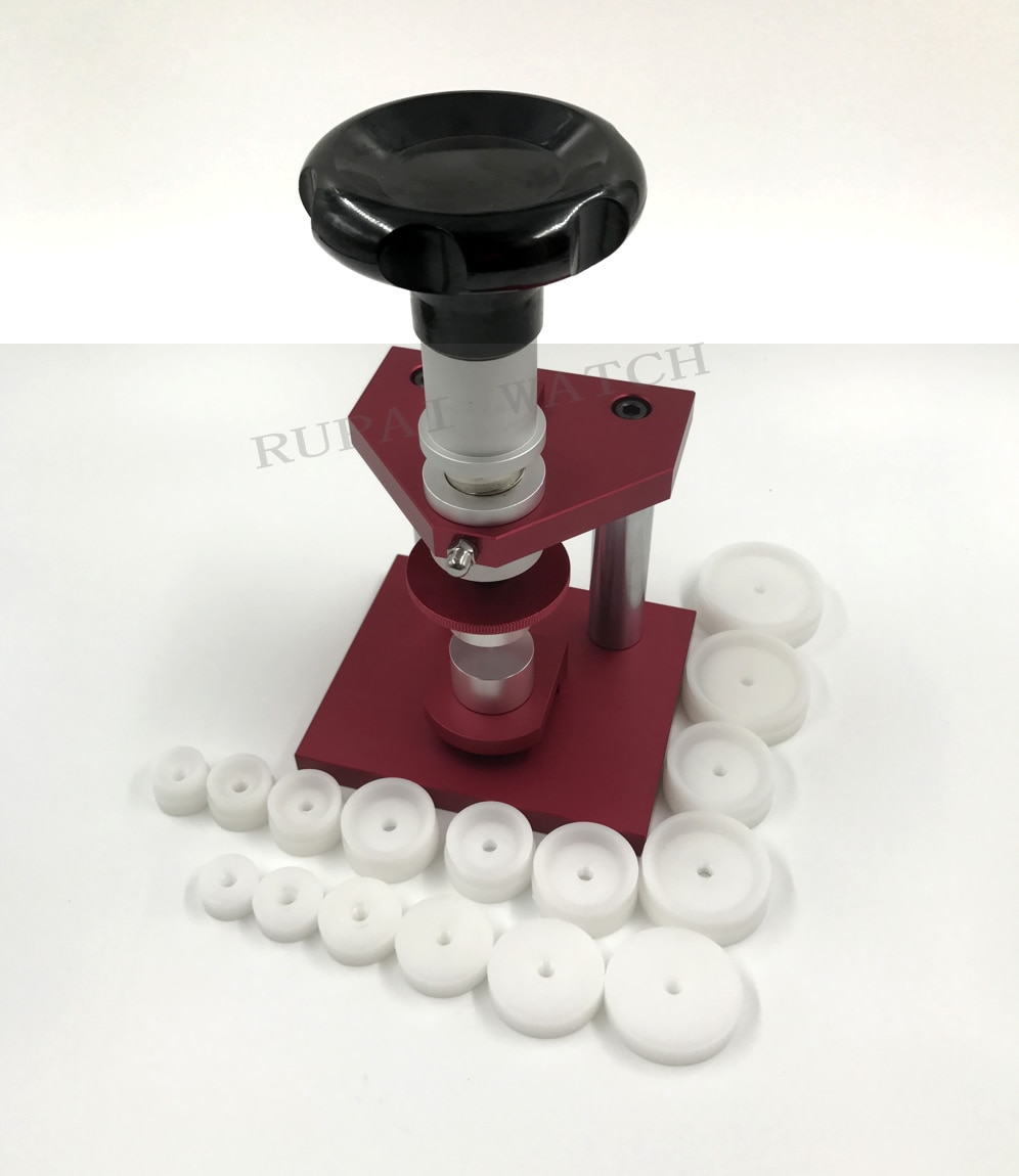 Oem banco de cristal bisel prensa reloj caja de Cierre trasero herramienta taponadora