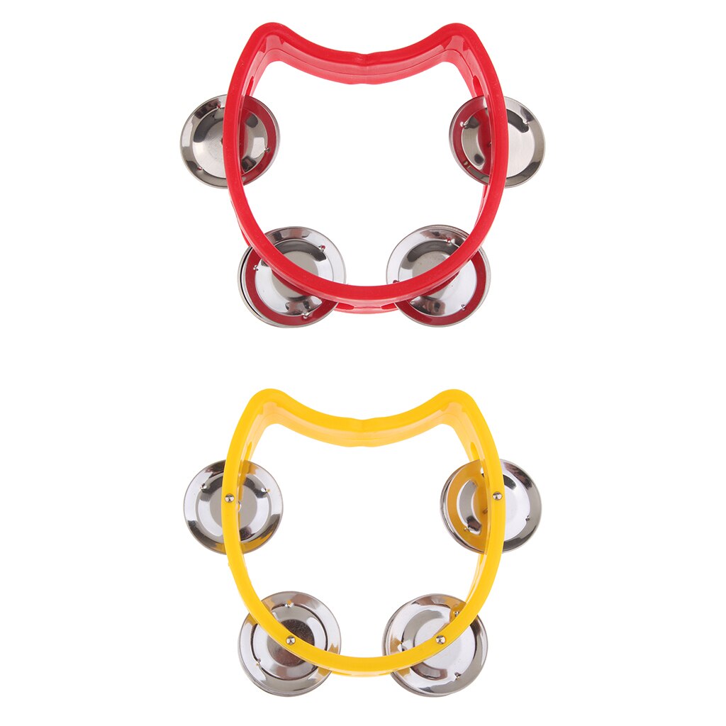 Small Music Tambourine Handheld Rattle Bell Shaker Percussion Instrument