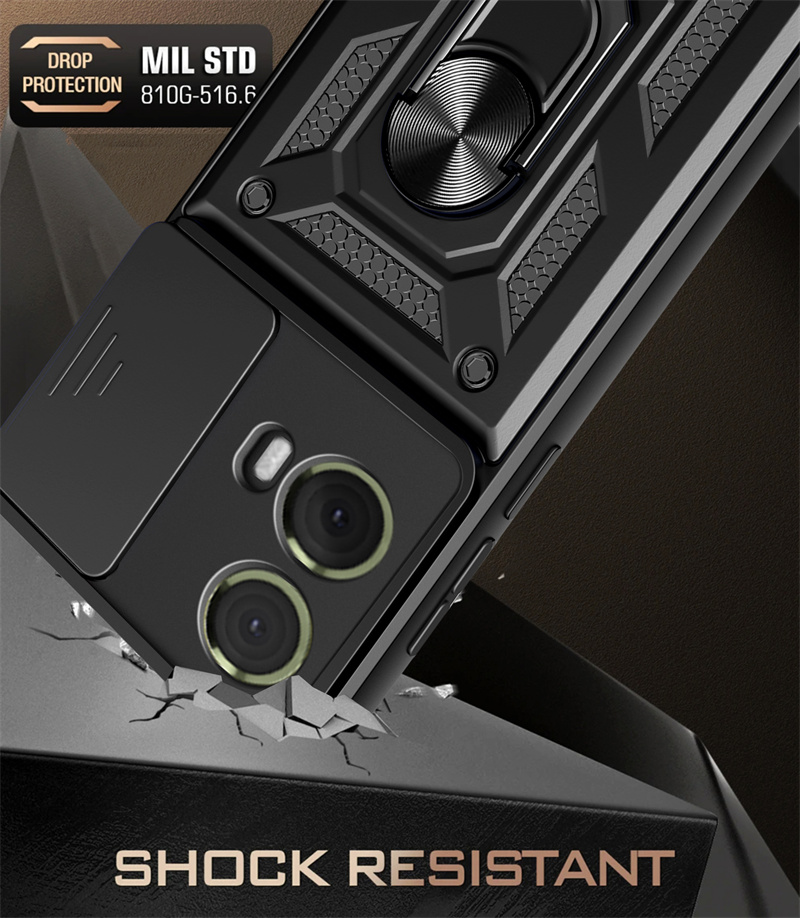 Shockproof Armor Case For Motorola Moto G05 G15 G35 G55 G75 G85 5G G 05 15 35 75 85 Cover Ring Magnetic Stand Holder Coque Funda