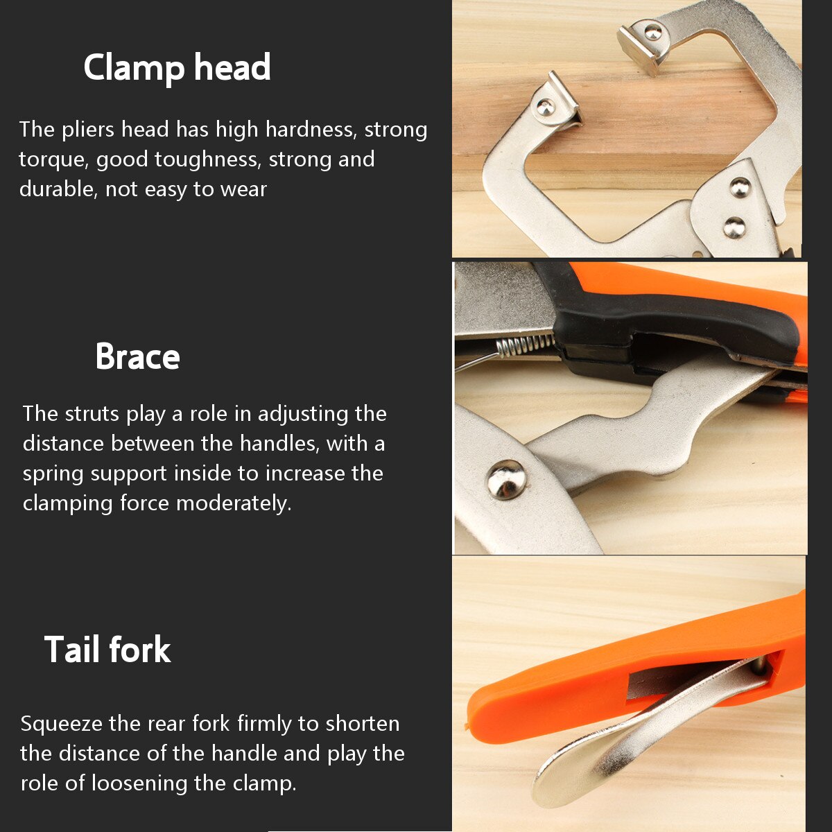 Face Clamp for Woodworking 6/9/11/14-inch Table Vise Grip Tool Cabinets Locking C Clamps