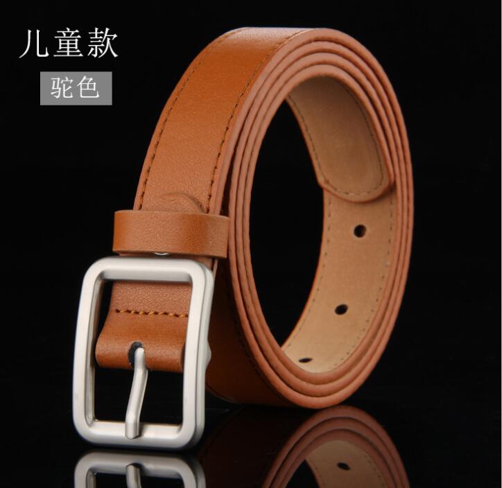 good qaulity pin buckle belt for student school boys waist straps teens girls belts for jeans pants trousers 6 colors 90 105 cm: Camel / 100cm