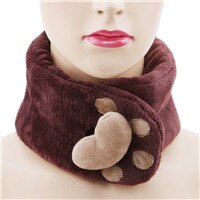 Nuovi Bambini Della Sciarpa per L'inverno Ragazzo E Ragazze Sciarpe Del bambino Del Fumetto Della Peluche Della Sciarpa Confortevole Scaldini Del Collo di Buon Regalo Di Natale: buio marrone