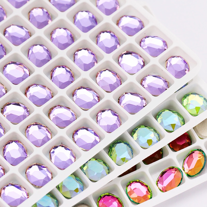 8x10mm Oval Nail Art Decorations Crystals Strass Flat Back Stones Rhinestones Applique Color Stone for Craft Dress Gymnastic Clo