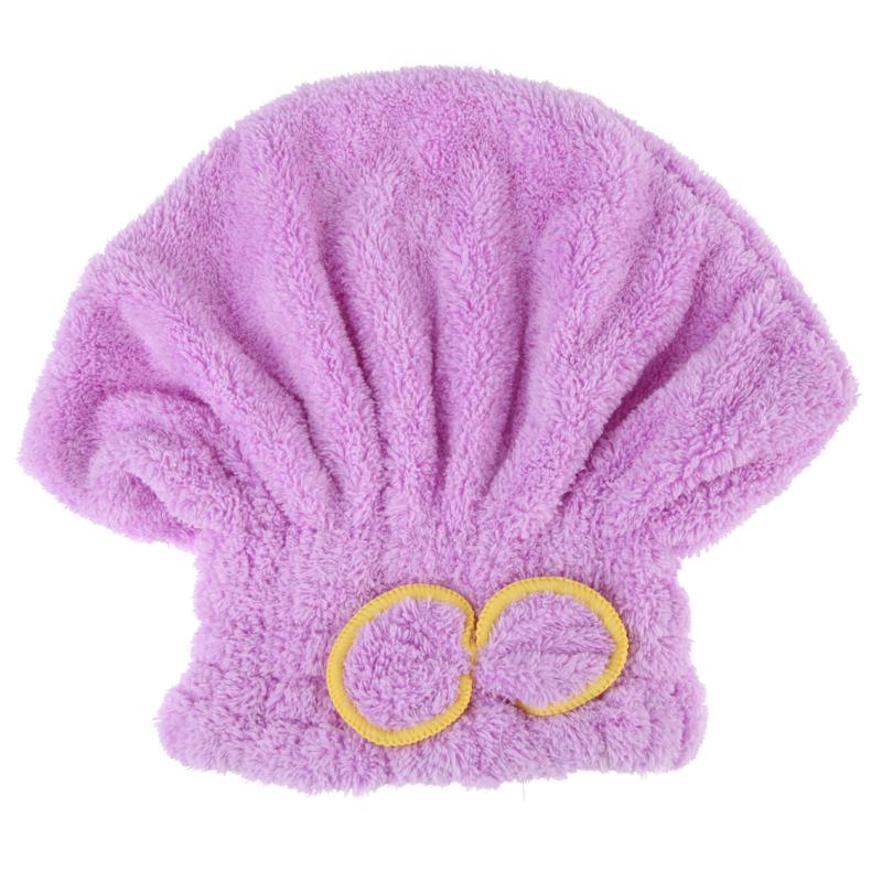 Hjem tekstil mikrofiber hår turban hurtigt tørt hår hat indpakket håndklæde bad: 3