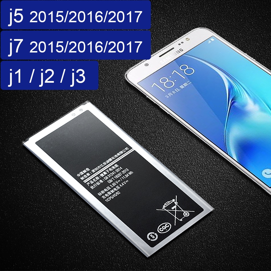 Bateria EB-BJ510CBE para samsung galaxy, bateria para samsung galaxy j5 2016 j510 j510f e samsung j1 j2 j3 j5 j7 2015 2016 2017 eb bi510cbe/bj120cbe